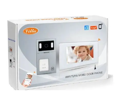 2 Wire 7 inch IP Villa 1 Button Complete Kit