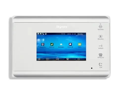 4.3 inch Indoor Monitor with Touch button for IP Apartment and Offices Intercom White