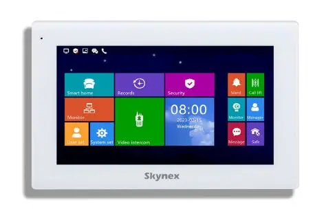 7 inch Indoor Monitor with Touch button for IP Apartment and Offices Intercom 